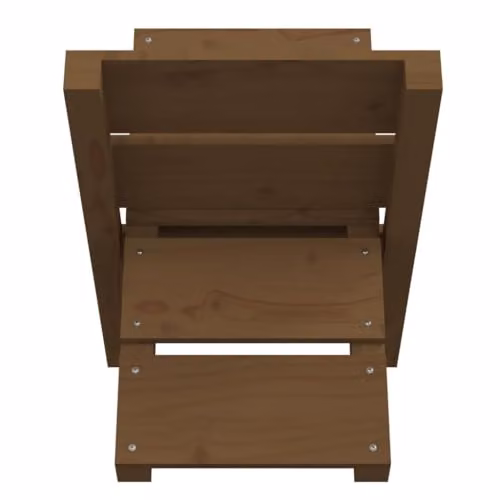 vidaXL Rustic Solid Pine Wood Log Holder, Honey Brown, W: 47 cm, D: 39.5 cm, H: 48 cm – 3