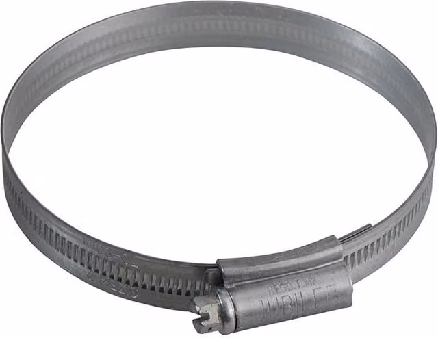 Jubilee Zinc Plated Steel Hose Clip in Metallic Silver