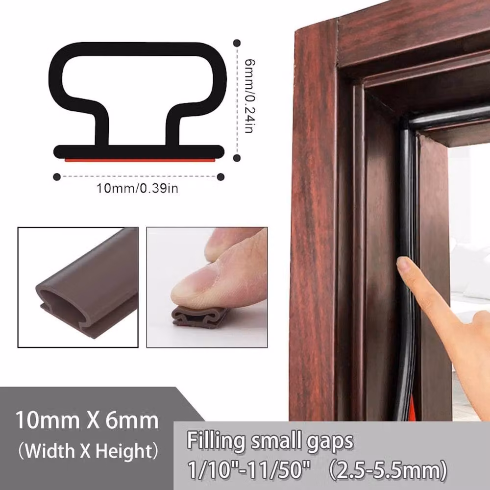 EONLION Black EPDM Rubber Weather Stripping Door Seal Profile D – 4