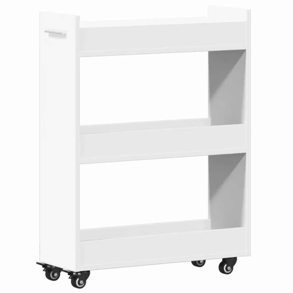 Berkfield Home White Cabinet with Wheels, W/D/H: 60 x 22 x 79 cm – 2