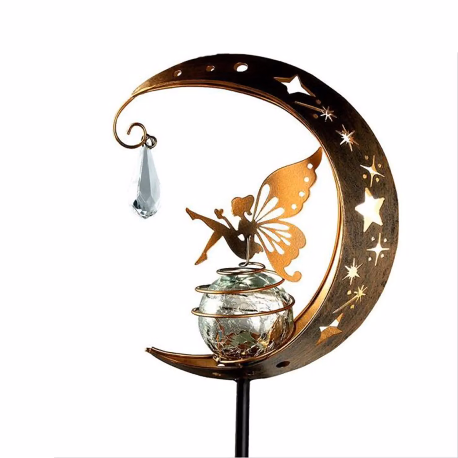 Leaper Solar Fairy Moon Decorative LED Light in Gold – 3