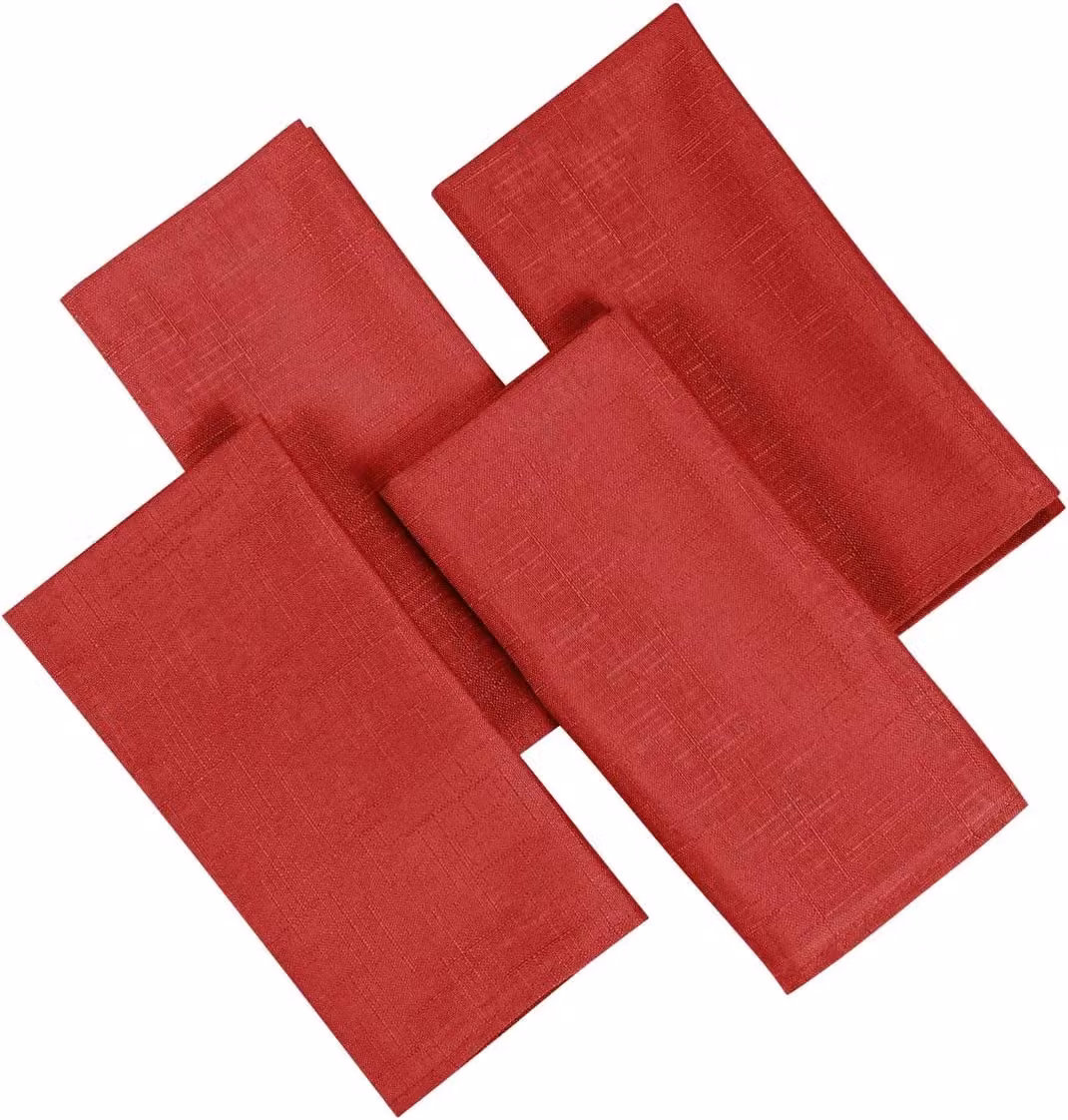 Gr8 Home Set of 4 Red Polyester Square Napkins, W/D/H: 40 x 40 x 40 cm – 2