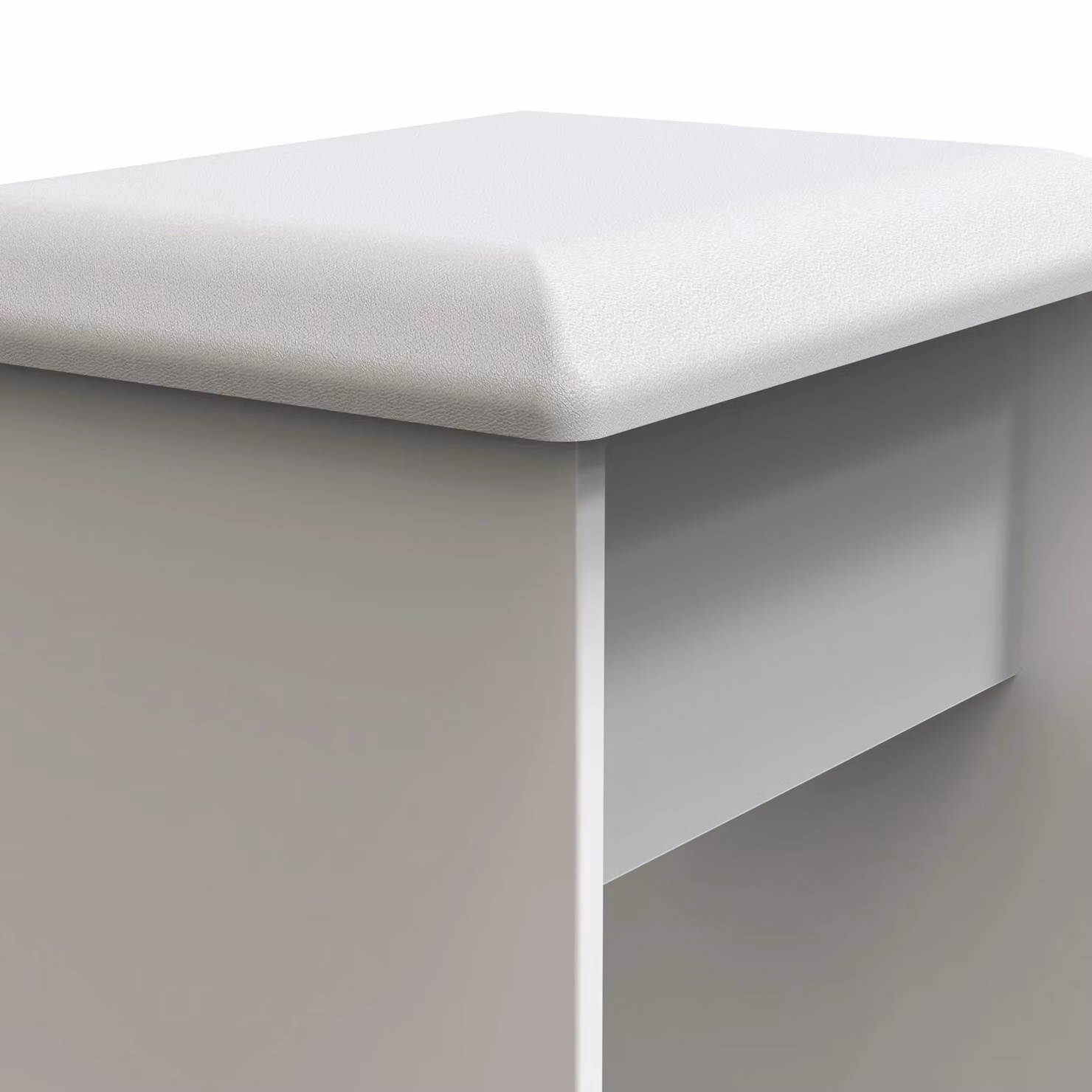 Ready Assembled 2 U Metro Stool in White and Gold with Synthetic Leather and Metal Frame – 3