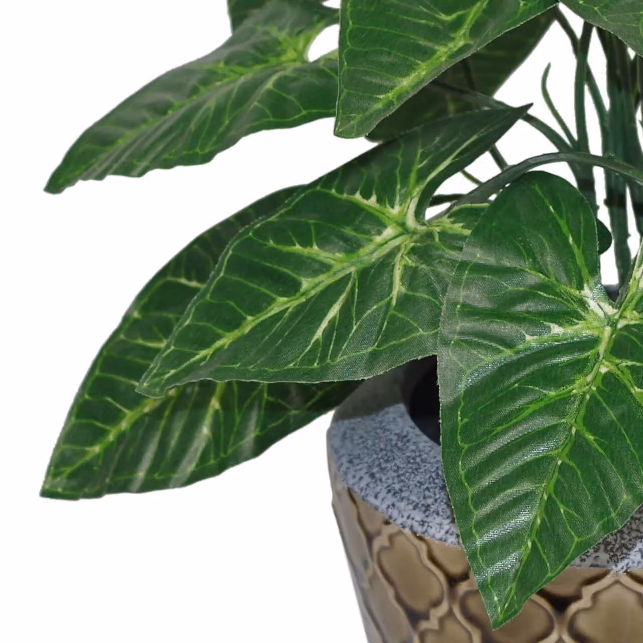 Leaf Design UK Realistic Large Artificial Potted Foliage Plant in Green, Height: 45 cm – 4