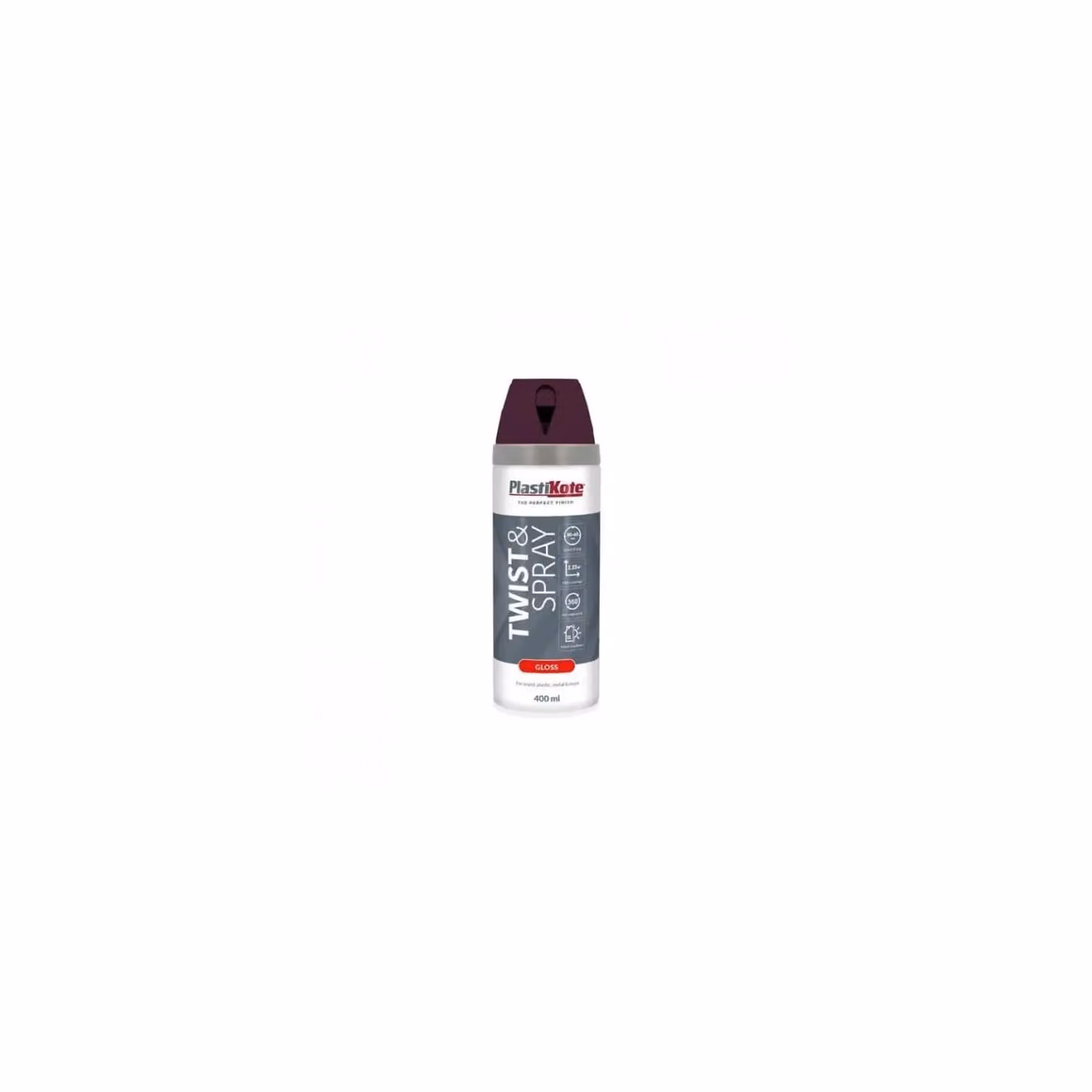 Plastikote Twist & Spray Gloss Purple Violet Quick Drying Opaque Plastic Paint 400ml – 2