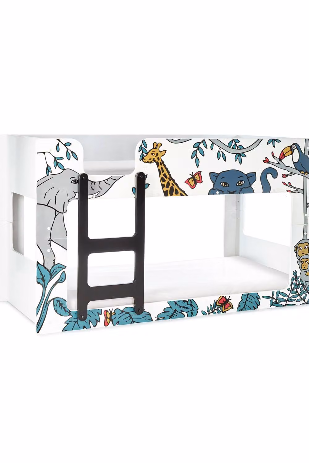 Julian Bowen Safari Jungle Print Wooden Bunk Bed Frame, Multicolour, W/D/H: 90 x 190 x 120.5 cm – 2