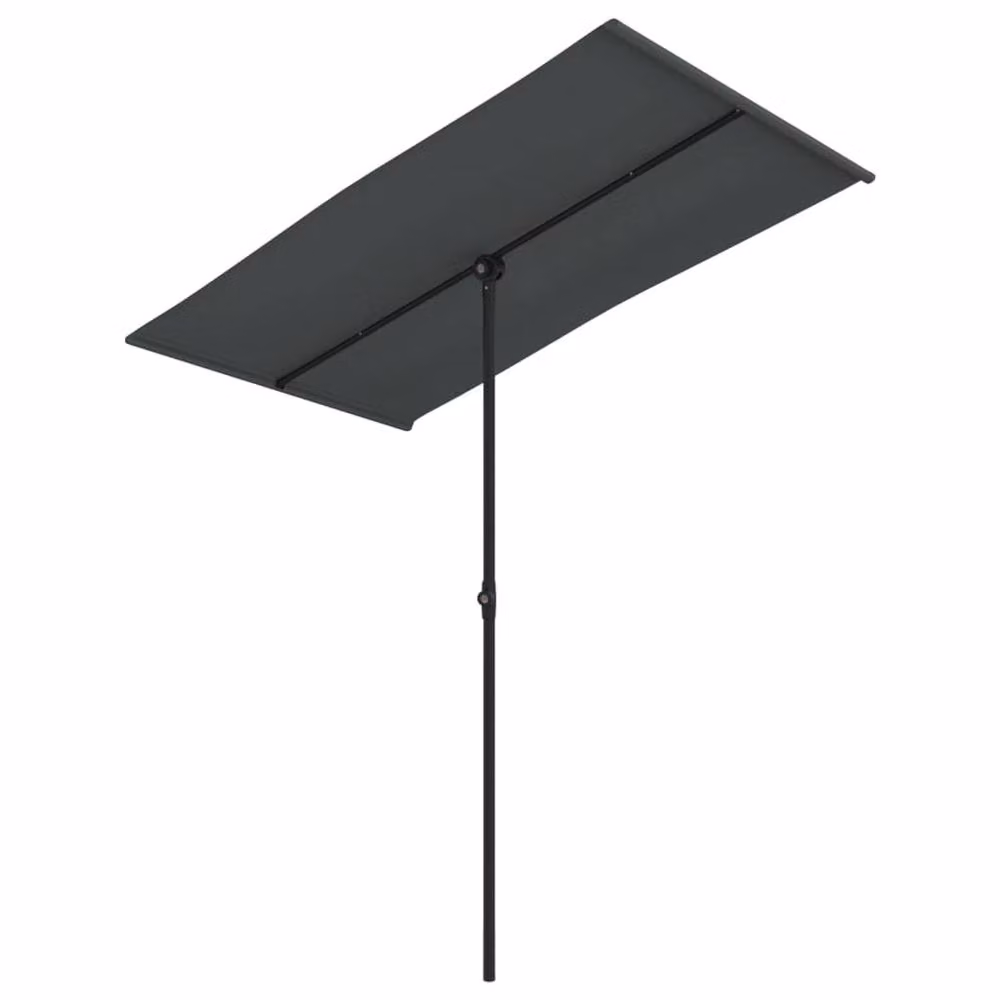 Berkfield Home Outdoor Parasol with Aluminium Pole, Anthracite and Black, W: 180 cm, D: 110 cm – 2