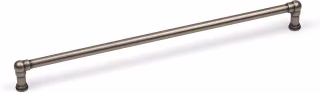 Handle & Home Pewter Industrial Cupboard Pipe Handle in Silver and Grey