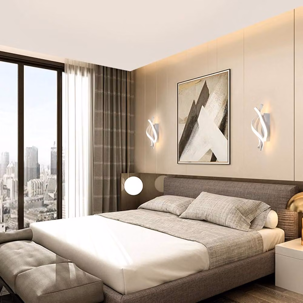 Goeco 22W LED Wall Light in White for Bedroom, Living Room and Hallway – 2