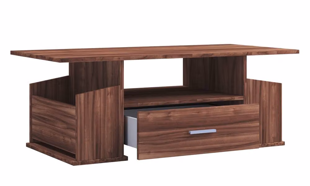 VCM Sofatically Junata Coffee Table with Drawer in Walnut, W/D/H: 110 x 52 x 44 cm – 2