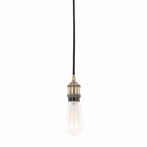 Italux Classo Modern Hanging Pendant Lamp Holder in Antique Bronze, 1 x E27 Socket