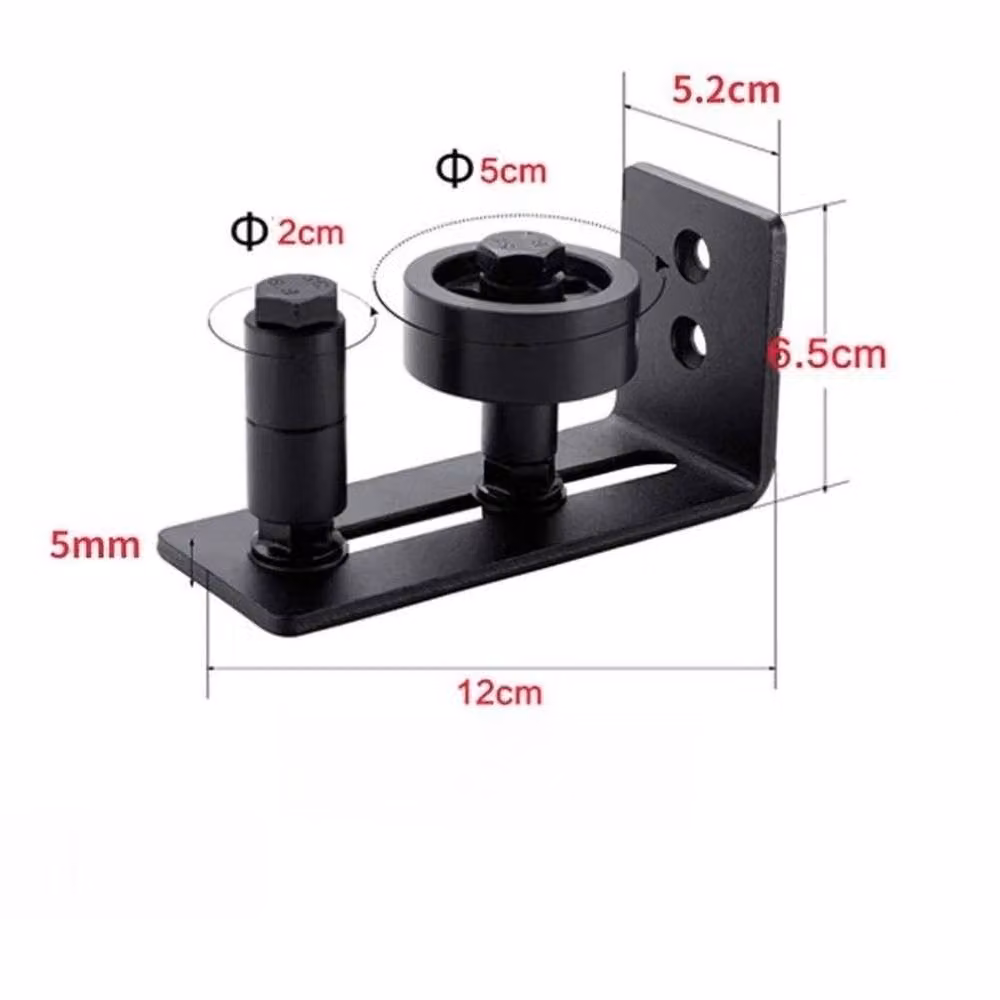 PAWNORA Sliding Rail Barn Door Hardware, 2-Piece Set, Black – 2