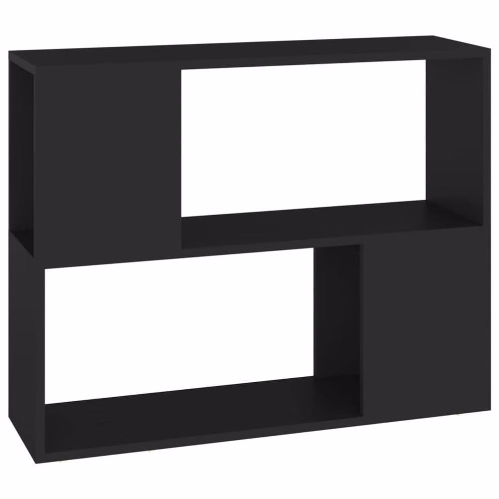 Berkfield Home Modern Black TV Cabinet in Matt MDF, W/D/H: 80 x 24 x 63 cm – 2