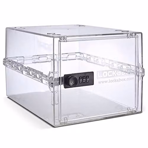 Lockabox One Premium Lockable Medicine Box, 10L, Transparent, W/D/H: 31 x 21 x 17 cm