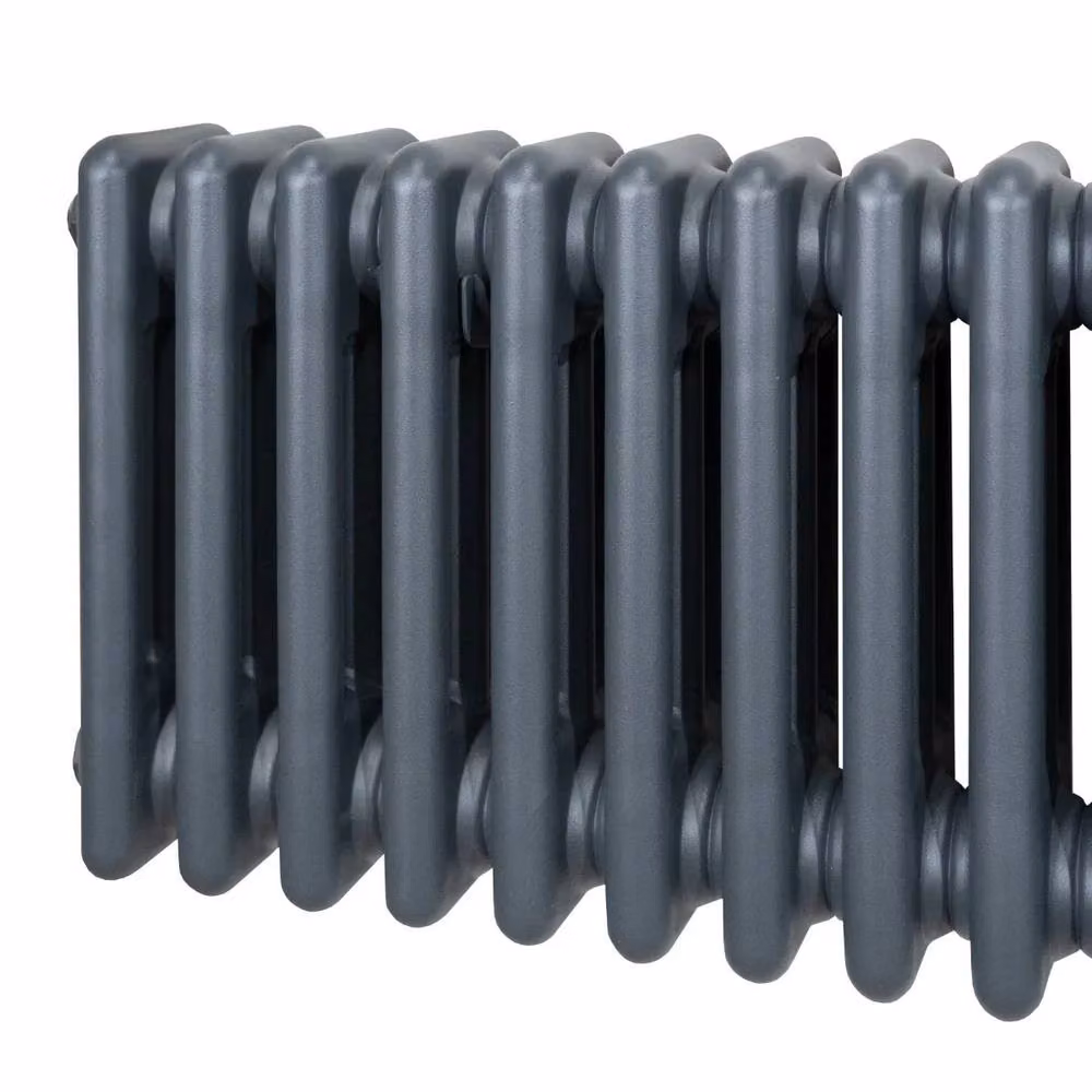 Monstershop Traditional 3 Column Steel Radiator in Anthracite Grey, H 146.2 cm x W 60 cm x D 6 cm – 6