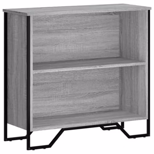 vidaXL Modern Grey Sonoma Bookcase in Engineered Wood W/D/H: 80 x 31 x 74.5 cm