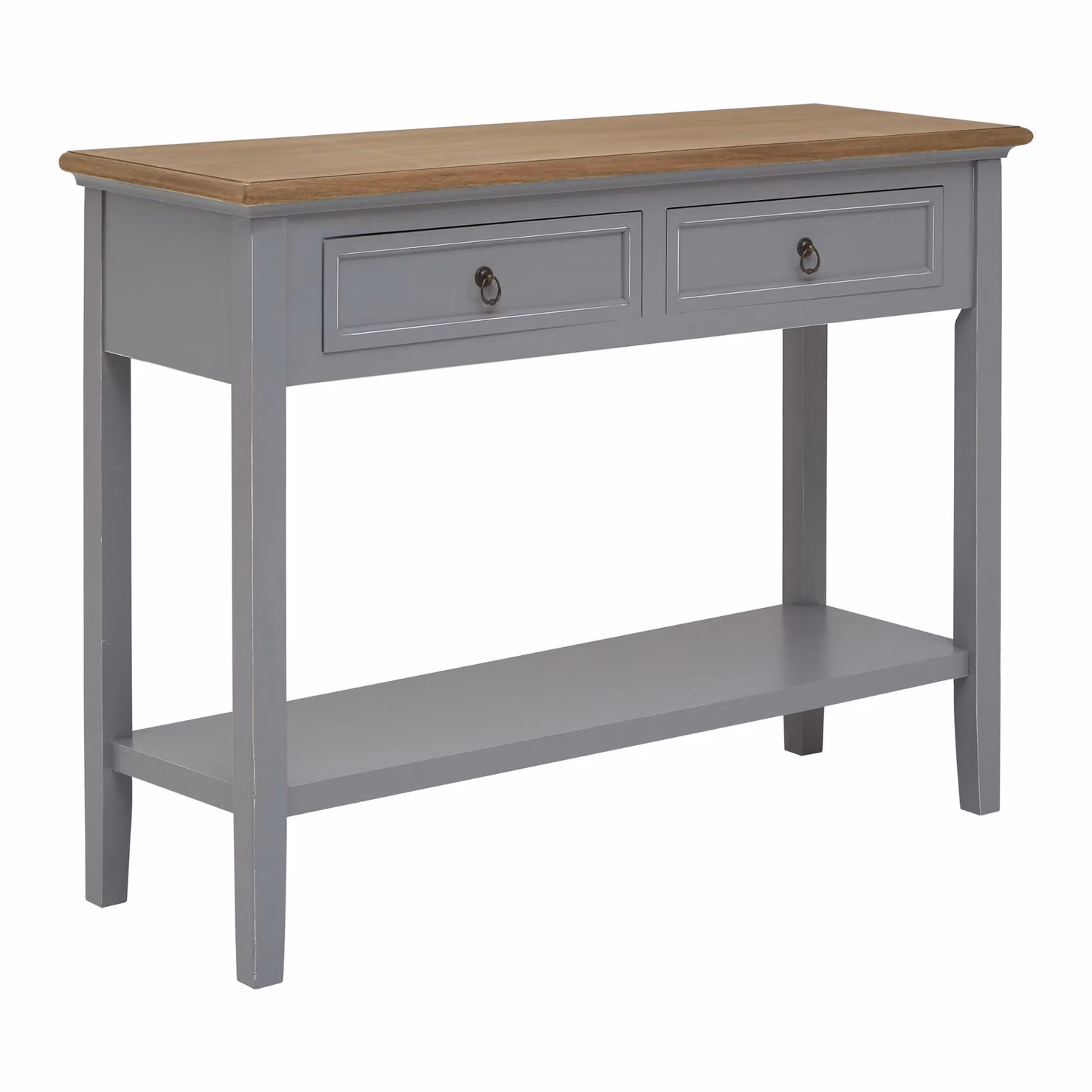 Orsina Rustic Antique Grey Console Table – 2