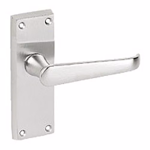 Golden Grace Victorian Lever Latch Door Handles, Brushed Chrome, 7 Pairs