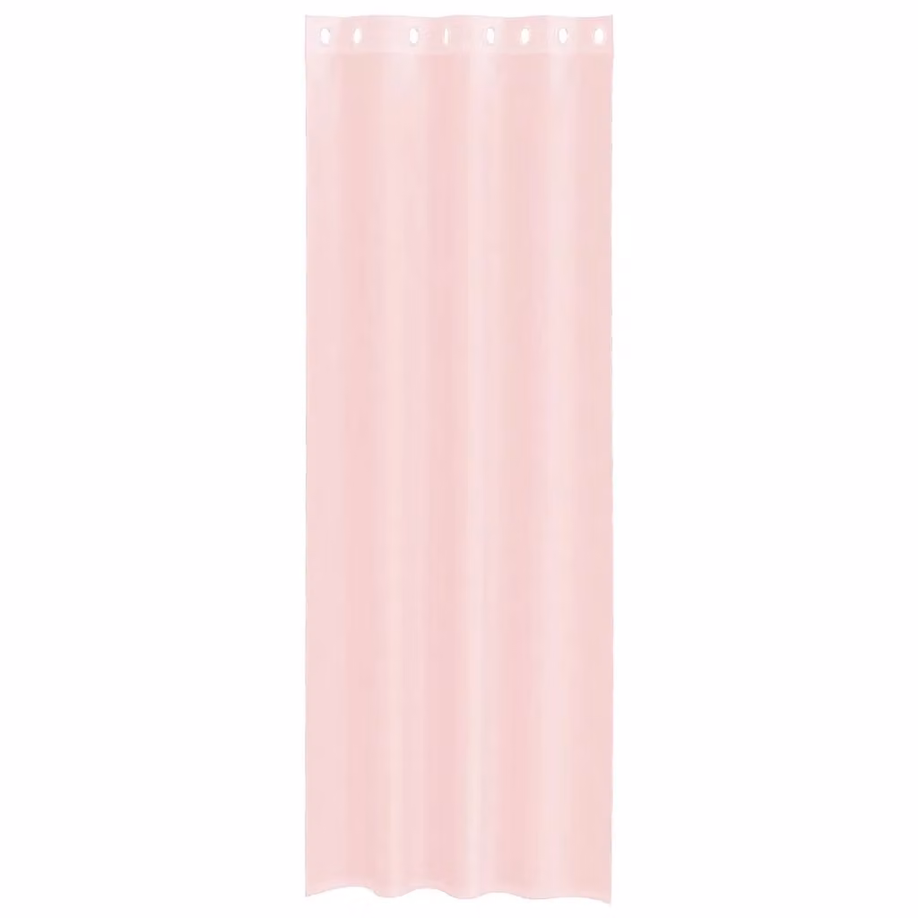 Berkfield Home Pink Voile Fabric Panel Curtains with Eyelets, 2 Pack, W: 140 cm, H: 260 cm – 2