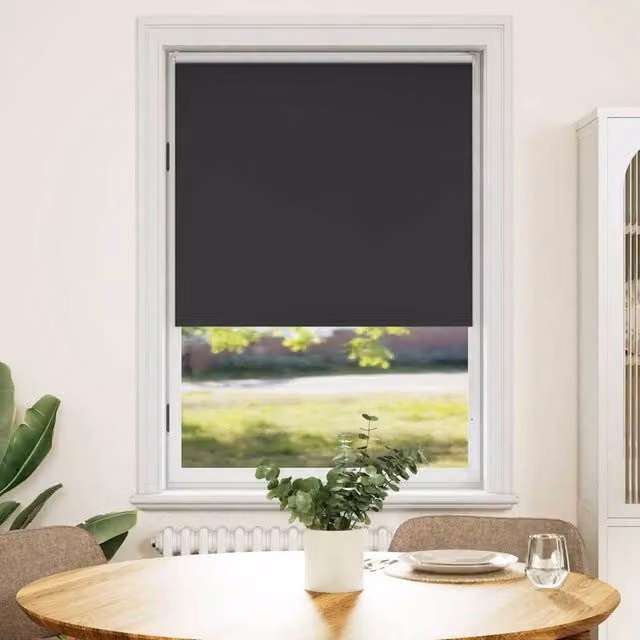 Berkfield Home Blackout Roller Blind, Black, W: 80 cm, H: 175 cm
