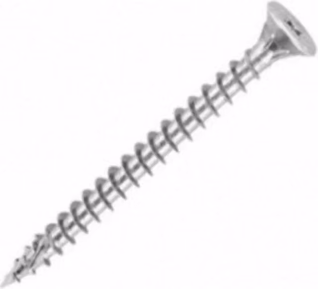 Securpak Zinc Plated Pozidriv Countersunk Screws, Silver, Pack of 40