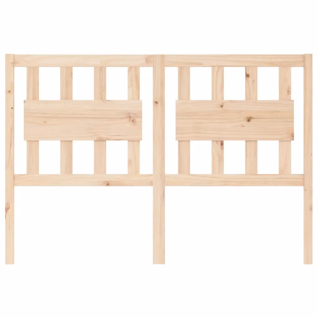 Berkfield Home Rustic Solid Wood Pine Bed Headboard, Brown, W: 125.5 cm, D: 4 cm, H: 100 cm – 2