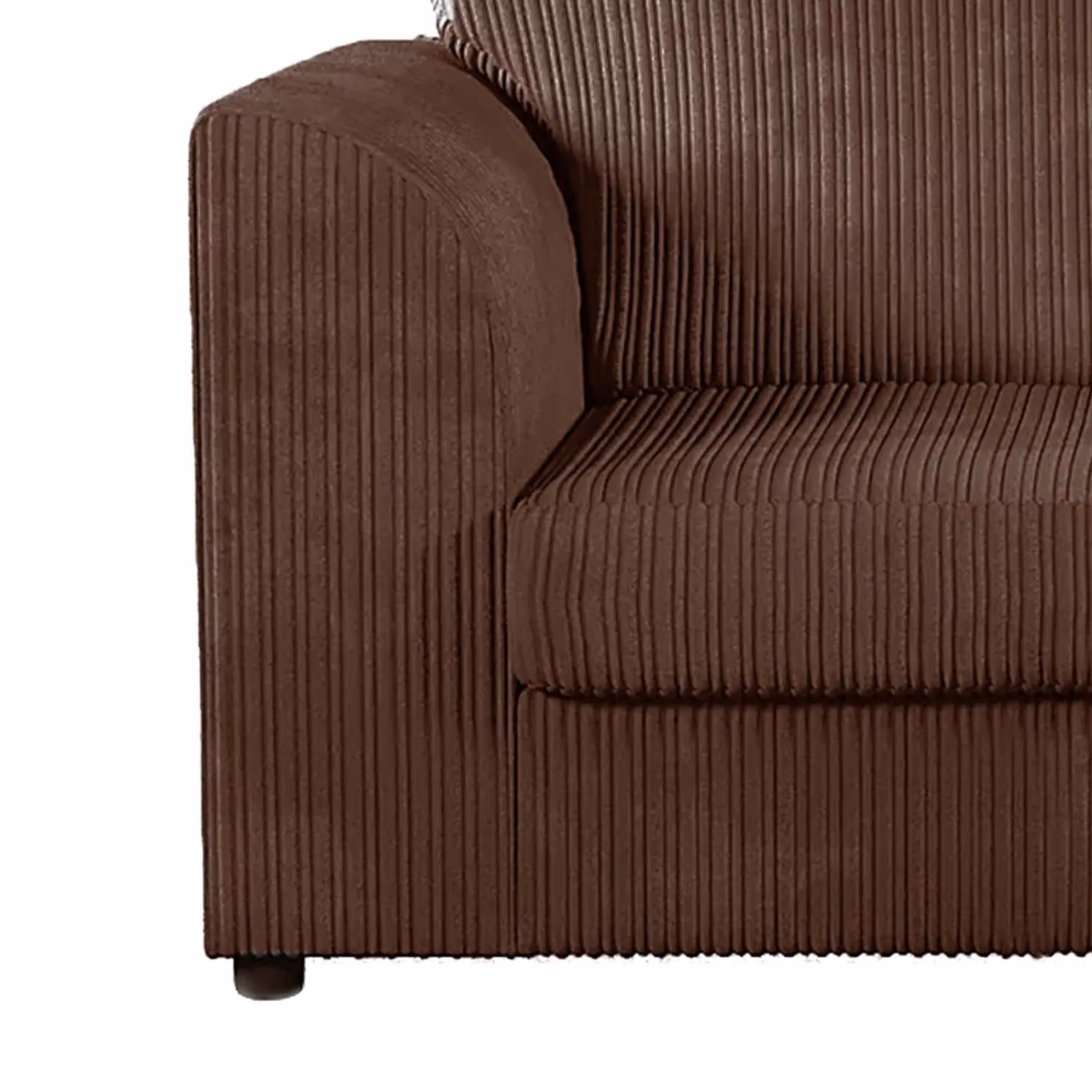 Furnishings For Less UK Luxor 3 Piece Sofa Suite in Chocolate Brown Jumbo Cord Fabric with Scatter Cushions – 4