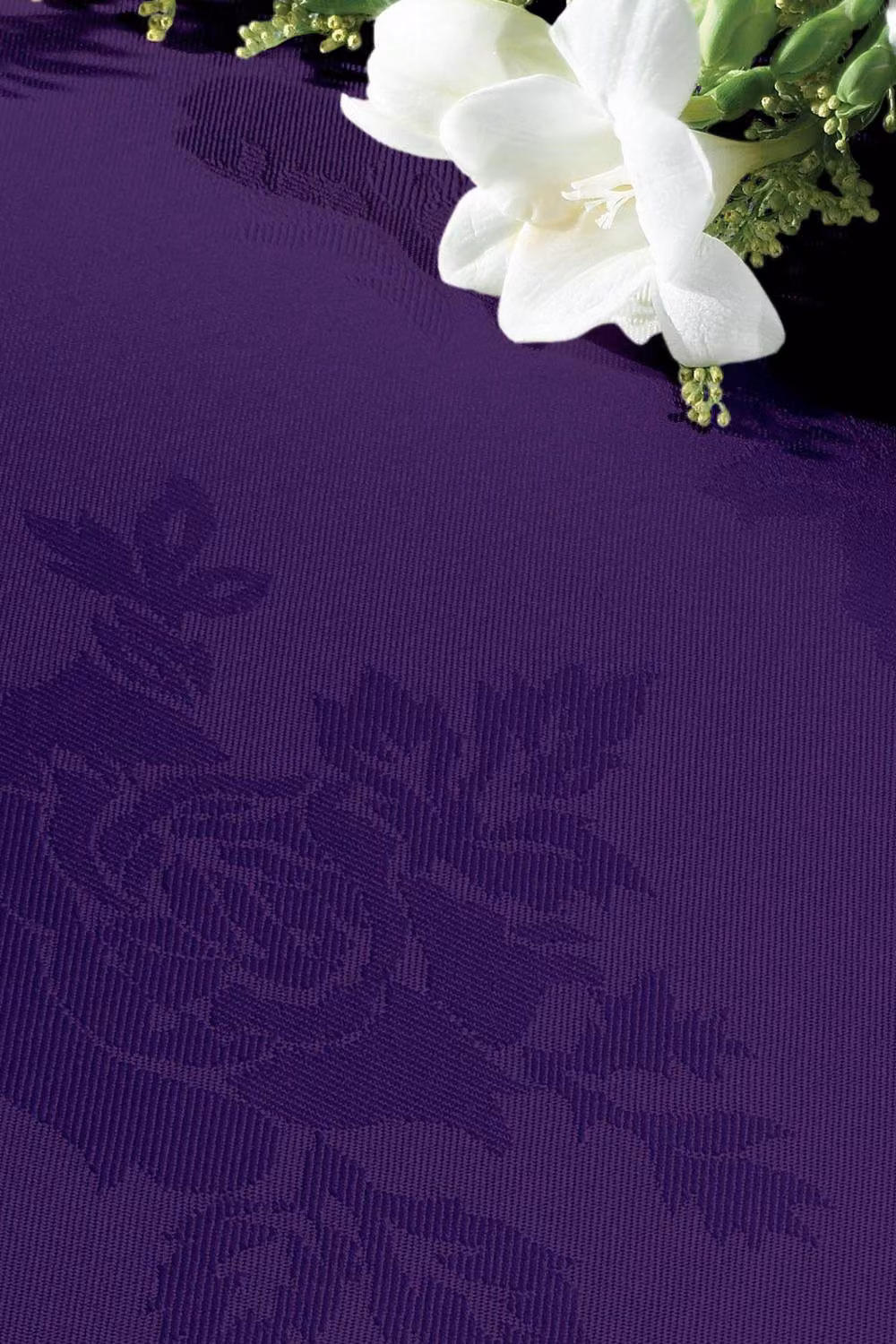 Vision Linens Purple Floral Polyester Stain Repellent Napkin, W/D: 41 x 41 cm – 2