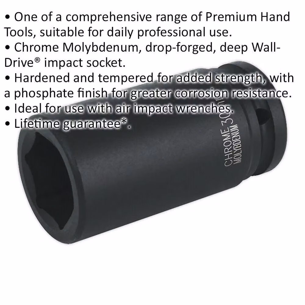 Loops 30mm Forged Deep Impact Socket 3/4 Inch Sq Drive Chromoly Wrench Socket Black – 2