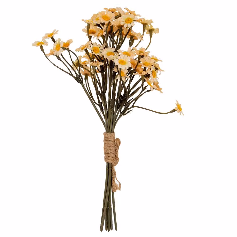 Hill Interiors Daisy Artificial Flower in Beige and White – 2