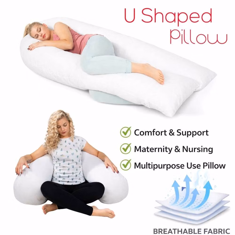 VOGREX Full Body Pregnancy Support Pillow in White – 2
