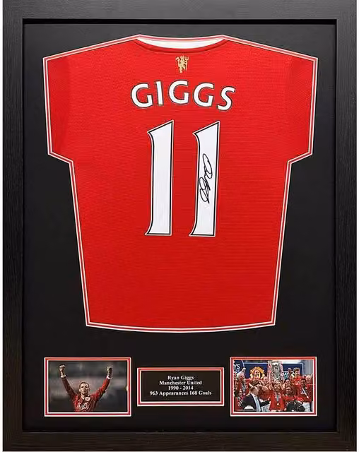Allstarsignings Ryan Giggs Signed and Framed Manchester United Red Shirt