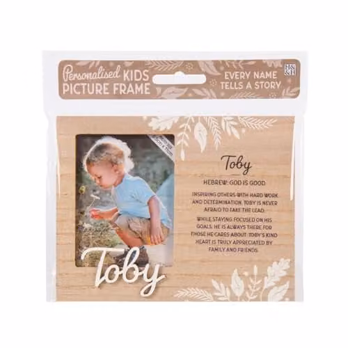 History & Heraldry Pre-personalised Child's Toby Picture Frame, Brown, W/H: 11 x 8.5 cm