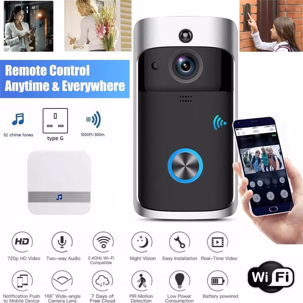 Nordara Wireless WiFi Video Doorbell in Silver – 5