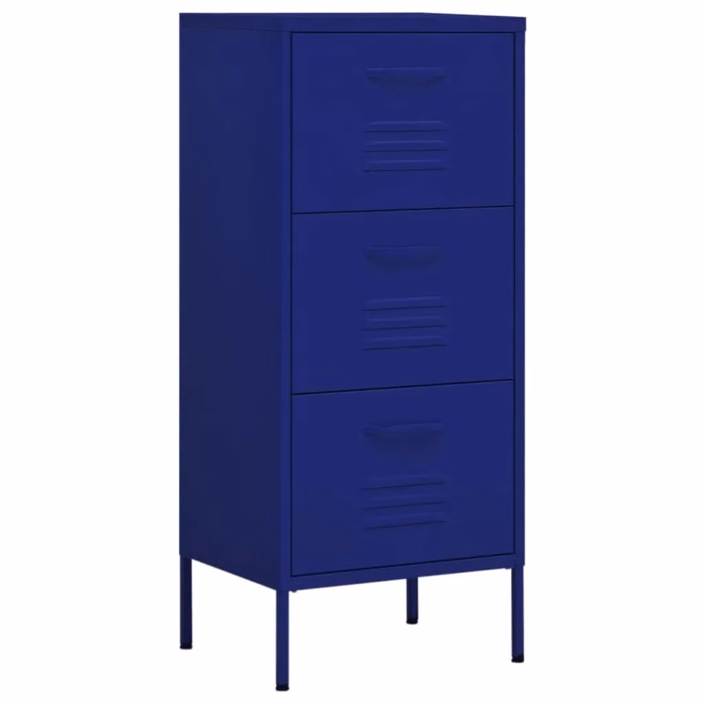 Berkfield Navy Blue Metal Home Storage Cabinet W/D/H: 42.5 x 35 x 101.5 cm – 2