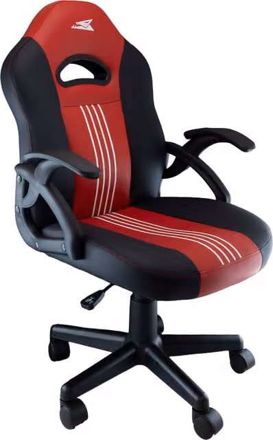 Baracuda Red Synthetic Leather Height Adjustable Gaming Chair with Headrest