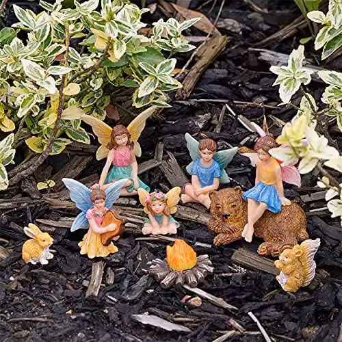 Globrite Set of 9 Multicolour Mini Fairy Garden Ornaments and Miniature Figurines – 3