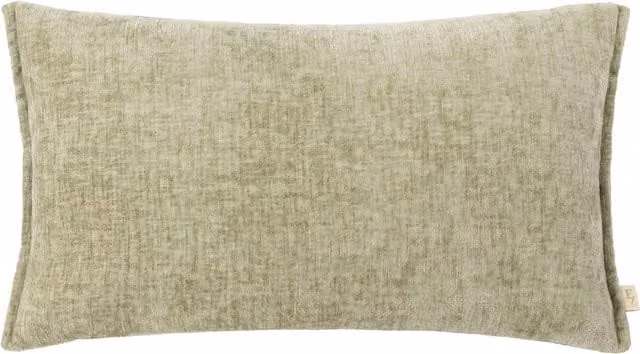 Evans Lichfield Buxton Chenille Reversible Rectangular Cushion in Green, W: 50 cm, H: 30 cm – 1