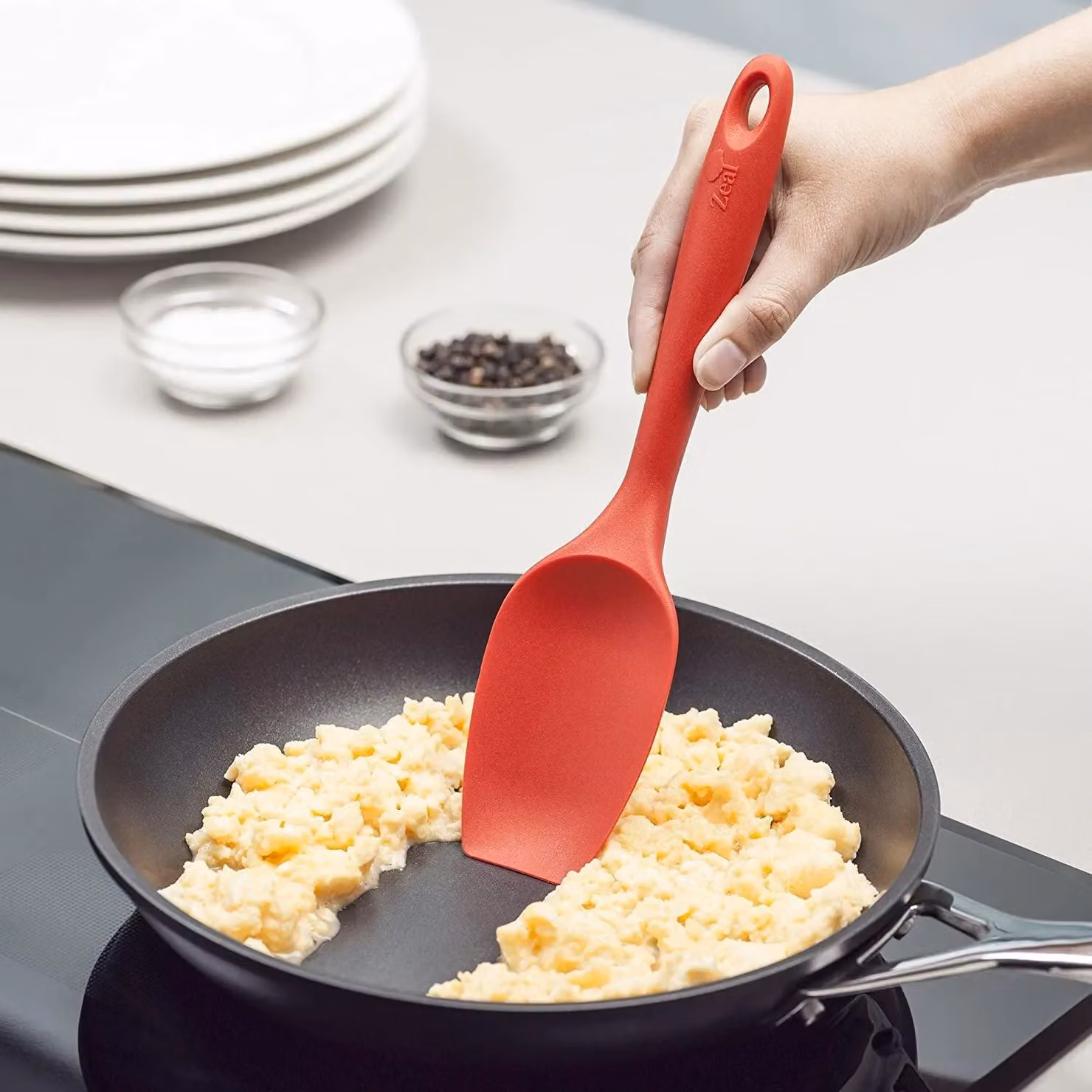 Zeal Red Silicone Non-Scratch Spatula Spoon, 26cm – 3