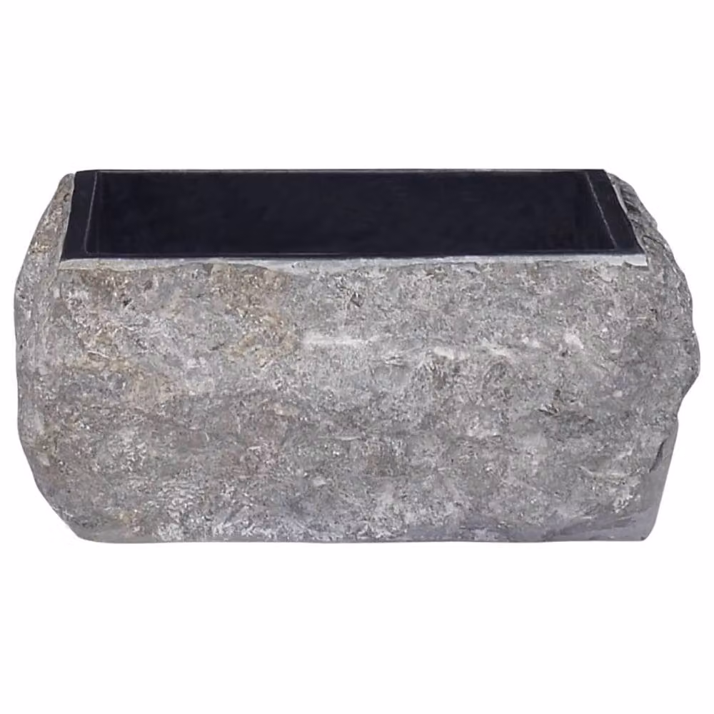 Berkfield Black Marble Square Home Sink W/D/H: 30 x 30 x 13 cm – 2