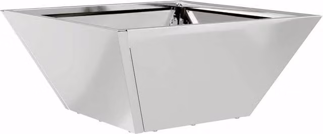 Berkfield Home Garden Bowl Planter in Silver Galvanised Steel, W/D/H: 35 x 35 x 15 cm