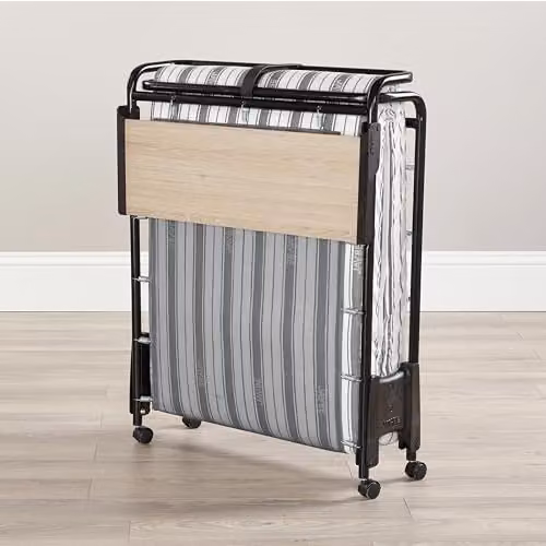 JAY-BE Revolution Single Folding Bed with Rebound Spring Mattress, Black, W/D/H: 90 x 190 x 26 cm – 2