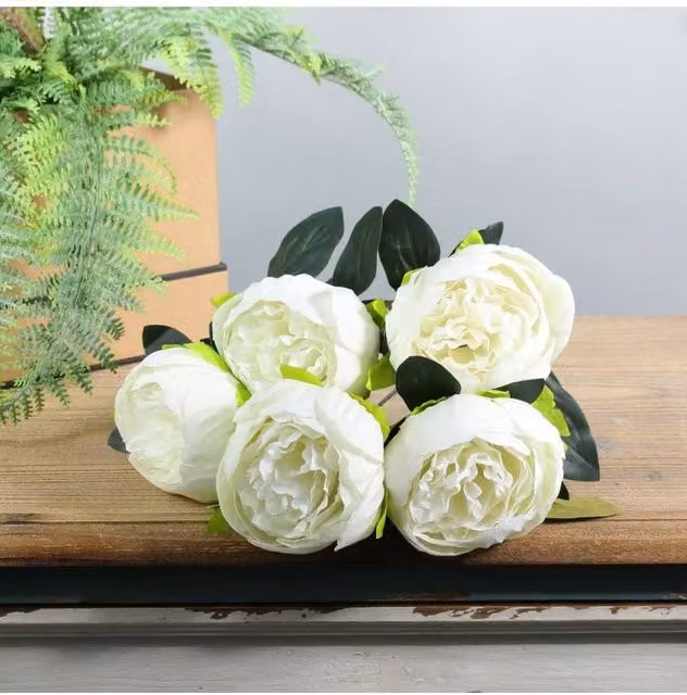 KDMD Ivory Arundel White Peony Bush 2 Pack – 1