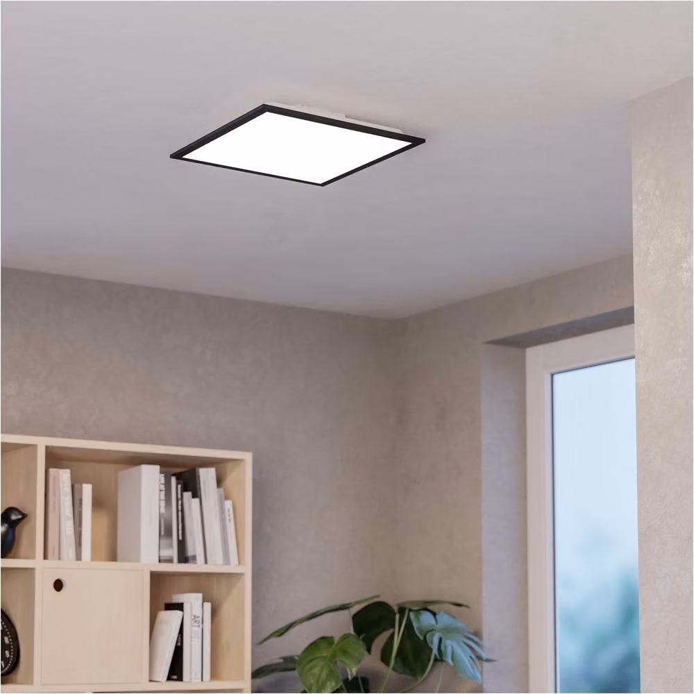 Loops Modern Black Square LED Ceiling Light – 2