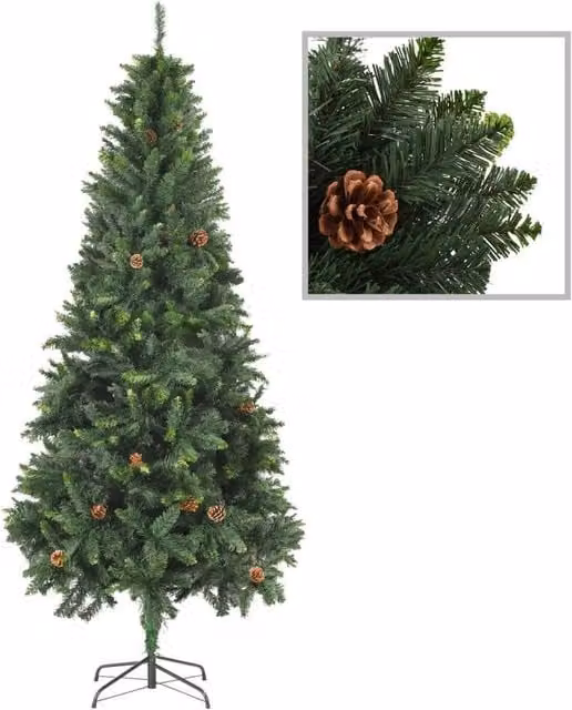 Berkfield Home Artificial Christmas Tree in Green, Height: 210 cm – 1