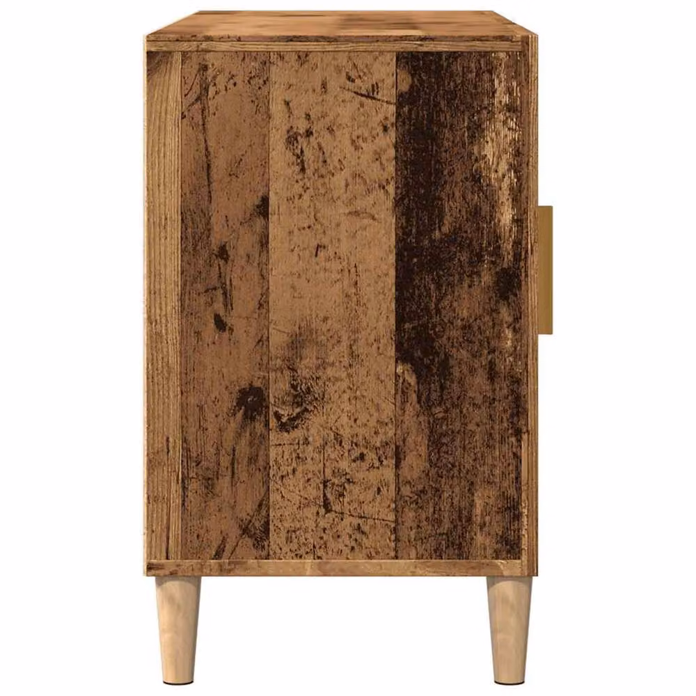 Berkfield Home Old Wood Sideboard in Brown, W/D/H: 100 x 36 x 60 cm – 5