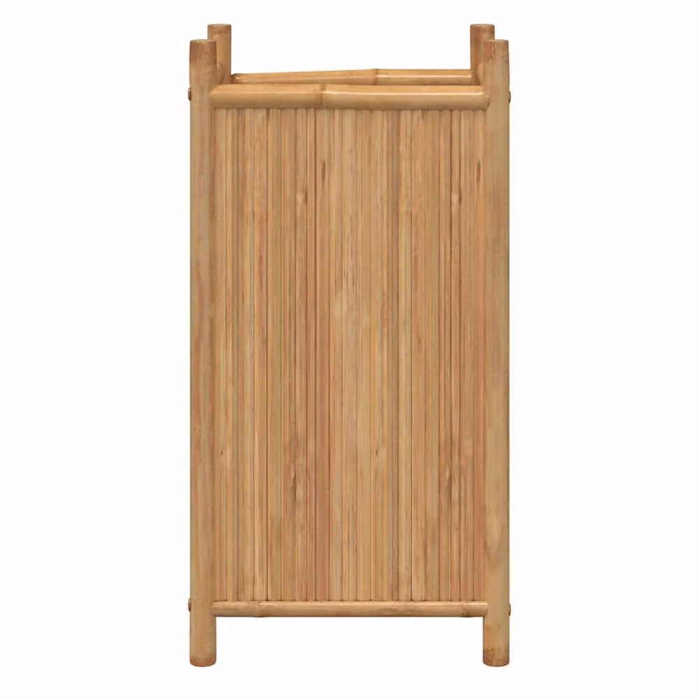 Berkfield Home Bamboo Planter Tub in Brown, W/D/H: 40 x 40 x 80 cm – 3