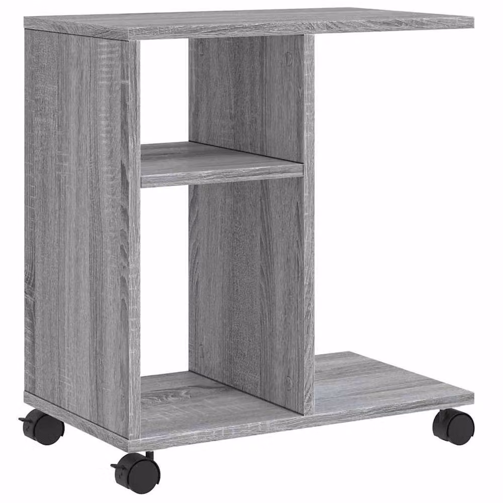 Berkfield Home Grey Sonoma Side Table with Castors, W/D/H: 50 x 30 x 55 cm – 2
