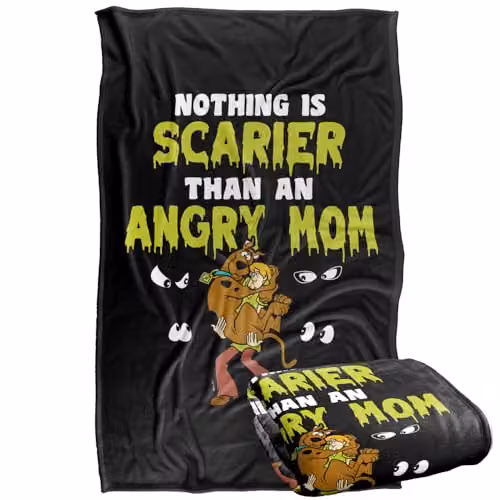 Warner Bros. Scooby Doo Nothing Scarier Shaggy Silky Touch Super Soft Fleece Throw Blanket, Multicolour, W: 91.44 cm x D: 147 cm – 1