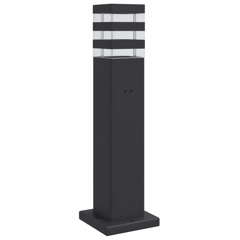 Berkfield Home Black Aluminium Outdoor Floor Lamp with Outlet, Height: 50 cm – 2